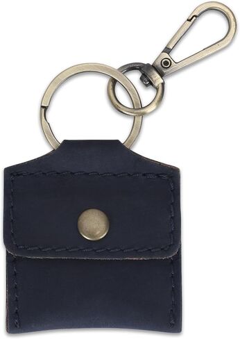 Handmade Full Grain Leather Wedding Ring Pouch Keychain Engagement Ring Case & Key Ring Holder Jewelry Organizer in Saudi Arabia