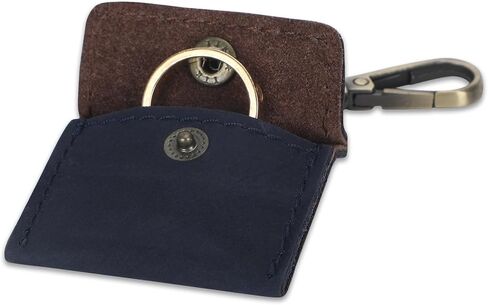 Handmade Full Grain Leather Wedding Ring Pouch Keychain Engagement Ring Case & Key Ring Holder Jewelry Organizer in Saudi Arabia