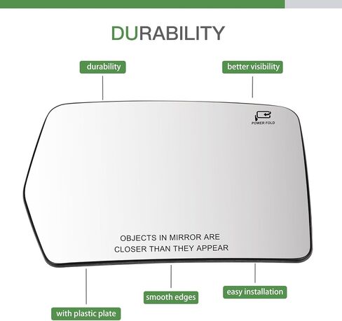 SCITOO Exterior Mirror Glass Driver Left Side Fit for 2007-2011 For HONDA CR-V W/O HEATED Chrome Flat Replacement Side Mirror Glass RM27353-11P in Saudi Arabia