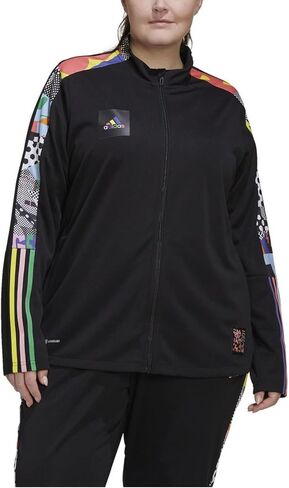 Adidas Women's Plus Size Size Tiro 21 Track Jacket ، Black/Multicolor in Saudi Arabia