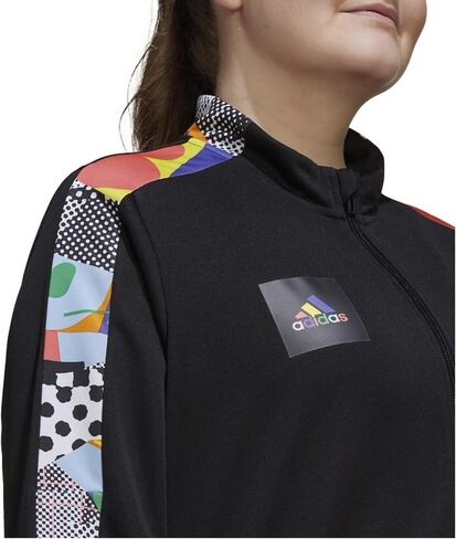 Adidas Women's Plus Size Size Tiro 21 Track Jacket ، Black/Multicolor in Saudi Arabia