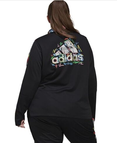 Adidas Women's Plus Size Size Tiro 21 Track Jacket ، Black/Multicolor in Saudi Arabia