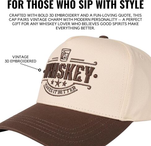 InnoBeta Whiskey Gifts for Men Hat Cap, Funny Adjustable Embroidered Trucker Hat for Birthday Christmas in Saudi Arabia