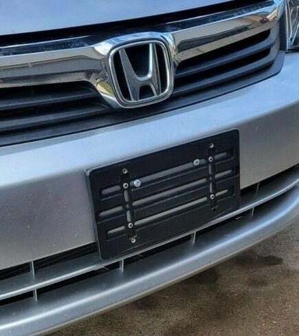 Front Bumper License Plate Tag Holder Mount Mounting Relocator Adapter Kit Bracket for Honda (All Models) Quantity Discount(9.95$ to 6.50$) (Each with 2 Screws + 4 Bolts & 4 Built-in Nuts) (1) in Saudi Arabia