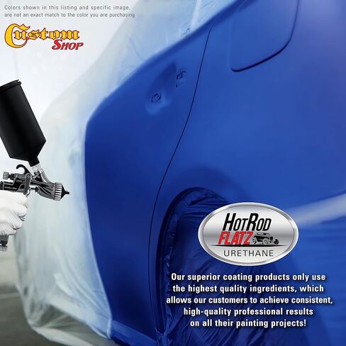 Custom Shop - Daytona Blue Pearl - Hot Rod Flatz Flat Matte Satin Urethane Auto Paint - Complete Gallon Paint Kit - Professional Low Sheen Automotive, Car Truck Coating, 4:1 Mix Ratio in Saudi Arabia