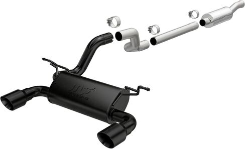 MagnaFlow Performance Exhaust System 19417: Cat-Back, Street Series, For 2018-2025 Jeep Wrangler, Dual Split Rear Exit, Black Coated in Saudi Arabia