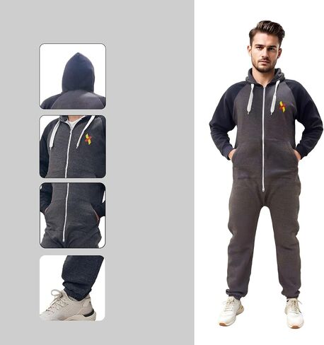 Juicy Trendz Fuxion Mens Novelie Phemsuit - Dark Wooded Oneie للرجال والنساء - مرتدي ملابس ومراف in Kuwait