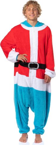شارع السمسم للجنسين سانتا كوكي مونستر أزياء أزياء الصوف Pajama Kigurumi Union بدلة للرجال والنساء in Saudi Arabia