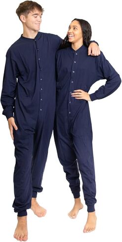 Cotton Onesie Footless Union Suit Drop Seat Pajama for Men and Women in Saudi Arabia