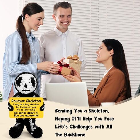 هدايا كروشيه إيجابية هيكل عظمي هدايا عيد ميلاد عيد ميلاد تقدير الأسبوع هدايا التخرج للنساء الرجال له ، هالوين قوطية ديكور خمر ، مراهقة صبي ديكور غرفة in Kuwait