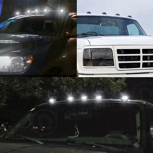 Solar Powered Wireless No Drill Truck Cab Roof LED with Motion Vibration Sensor IP67 Waterproof Roof Lights, Cab Marker Lights for Truck in Saudi Arabia
