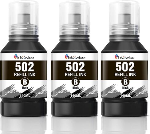 BLACK 542 Pigment Ink Refill Ink Bottle Replacement for Epson 542 T542 use with Ecotank ET-5150 ET-5170 ET-5180 ET-5850 ET-5800 ET-5880 ET-16600 ET-16650 ST-C8000 ST-C8090 ，High Yield(2 Pack) in Saudi Arabia