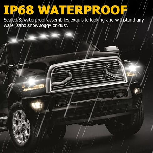 Solar Powered Wireless No Drill Truck Cab Roof LED with Motion Vibration Sensor IP67 Waterproof Roof Lights, Cab Marker Lights for Truck in Saudi Arabia