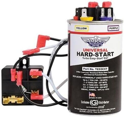 Replacement for Kickstart KS-1 - Amrad 1.5 to 5 ton Universal Hard Start Kit w/External Relay in Saudi Arabia