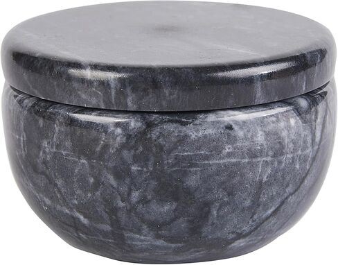 أوعية رخامية للملح والفلفل مع غطاء، وحاويات ملح وفلفل - بيضاء in Kuwait