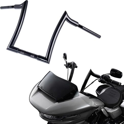 14 "" Rise Hools Handlebar 1-1/2 "" Bar Diameter Bar متوافق مع Harley Touring 121 2023 CVO Road Glide ، 2024 Road Glide Fltrx (Hoosers) in Kuwait