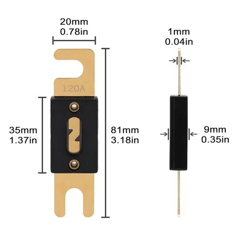 100A ANL FUSE 100 AMP Inline Blade Fuses 32V لـ CAR Audio Unverter Automotive Stereo (حزمة من 3 أجزاء) in Saudi Arabia