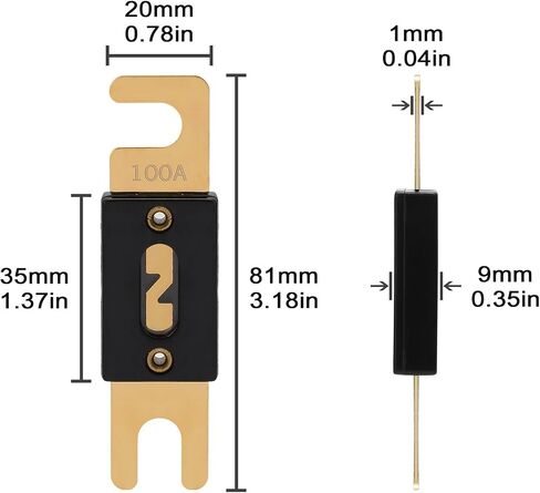 100A ANL FUSE 100 AMP Inline Blade Fuses 32V لـ CAR Audio Unverter Automotive Stereo (حزمة من 3 أجزاء) in Kuwait
