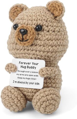 Emotional Support Crochet Bear - Ideal Gift for Appreciation, Friendship & Coworkers | Thank You Gifts in Saudi Arabia