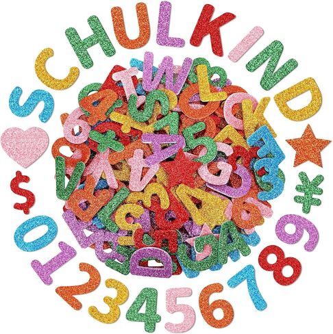 JULBEAR 300 Pcs Patriotic Glitter Star Foam Stickers Red Blue Silver Glitter Star Self-Adhesive Stickers Memorial Day for Kids Arts Crafts Independence Day 4th of July Decoration Supplies in Kuwait