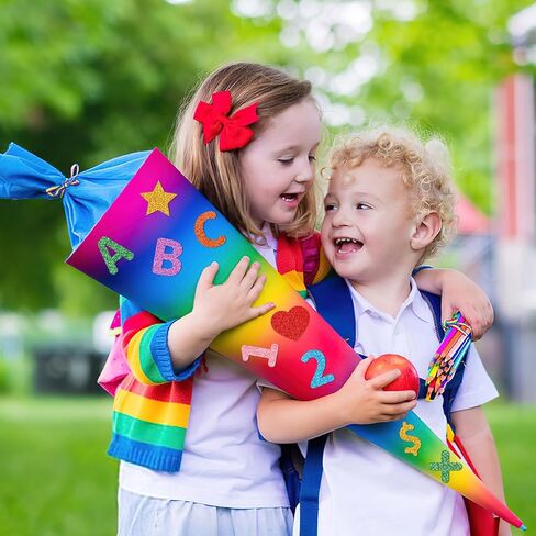 JULBEAR 300 Pcs Patriotic Glitter Star Foam Stickers Red Blue Silver Glitter Star Self-Adhesive Stickers Memorial Day for Kids Arts Crafts Independence Day 4th of July Decoration Supplies in Kuwait