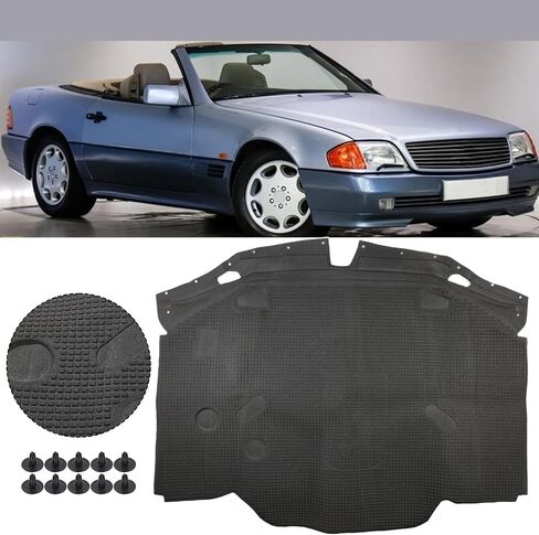 Hood Insulation Pad 1296802025 Replacement for Mercedes Benz 1990-1993 300SL 500SL 600SL/1994-1997 SL320/1994-2001 SL500/1994-2000 SL600/2002 R129 Hood Heat Liner Sound Deadening Heat Shield Mat in Saudi Arabia