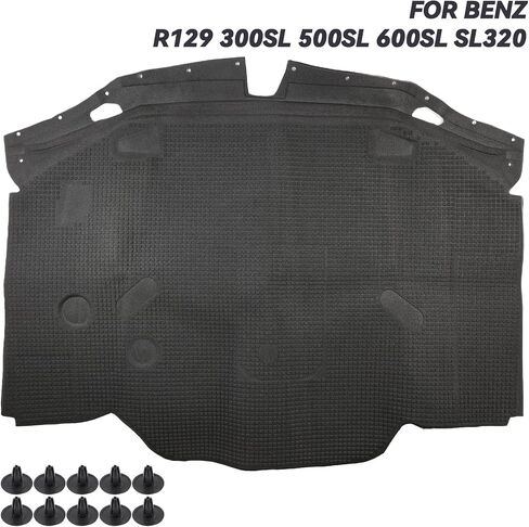 Hood Insulation Pad 1296802025 Replacement for Mercedes Benz 1990-1993 300SL 500SL 600SL/1994-1997 SL320/1994-2001 SL500/1994-2000 SL600/2002 R129 Hood Heat Liner Sound Deadening Heat Shield Mat in Saudi Arabia
