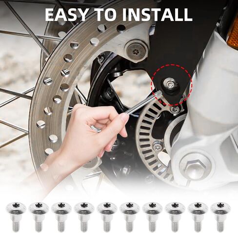 10 Pcs Motorcycle Fairing Cowling Screws Bolts M5*17.5 for BMW R1250GS R1200GS R1200RT S1000RR F900R C650GT F800GS F850GS R Nine T K1600GTL K1600B Motorcycle Shell Screws Bolt Kit (M5*17.5) in Saudi Arabia