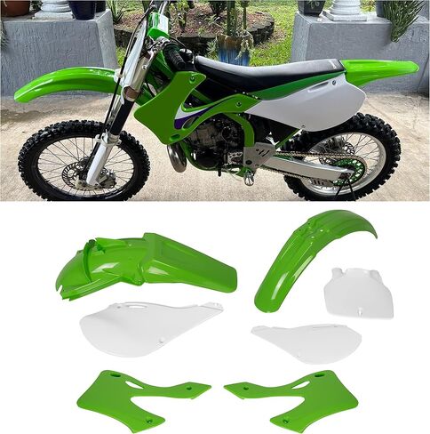 ECOTRIC Replica Plastic kit Compatible With Kawasaki KX125 KX250 1999 2000 2001 2002, Black in Saudi Arabia