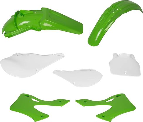 ECOTRIC Replica Plastic kit Compatible With Kawasaki KX125 KX250 1999 2000 2001 2002, Black in Saudi Arabia