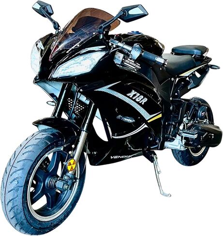 200CC Automatic Motorcycle ، Venom X18R Black ، RX-6 Auto ، WASP 200 ، ناقل حركة أوتوماتيكي بالكامل ، دراجة رياضية قانونية في الشارع ، المصابيح الأمامية ، عداد السرعة الرقمية ، موتو للبالغين ، لا تروس كاملة in Kuwait