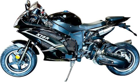 200CC Automatic Motorcycle ، Venom X18R Black ، RX-6 Auto ، WASP 200 ، ناقل حركة أوتوماتيكي بالكامل ، دراجة رياضية قانونية في الشارع ، المصابيح الأمامية ، عداد السرعة الرقمية ، موتو للبالغين ، لا تروس كاملة in Kuwait