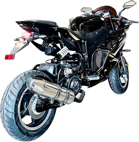 200CC Automatic Motorcycle ، Venom X18R Black ، RX-6 Auto ، WASP 200 ، ناقل حركة أوتوماتيكي بالكامل ، دراجة رياضية قانونية في الشارع ، المصابيح الأمامية ، عداد السرعة الرقمية ، موتو للبالغين ، لا تروس كاملة in Kuwait