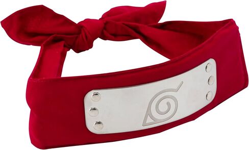 Abystyle Naruto Shippuden الرسمية Konoha Red Beadbled Replica Size alual 35 "x1.9" anime cosplay naruto merch naruto jousp naruto cosplay merch gift in Saudi Arabia