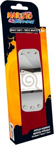 Abystyle Naruto Shippuden الرسمية Konoha Red Beadbled Replica Size alual 35 "x1.9" anime cosplay naruto merch naruto jousp naruto cosplay merch gift in Saudi Arabia