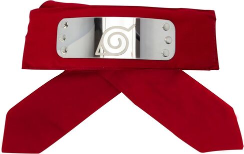 Abystyle Naruto Shippuden الرسمية Konoha Red Beadbled Replica Size alual 35 "x1.9" anime cosplay naruto merch naruto jousp naruto cosplay merch gift in Saudi Arabia
