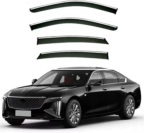 WINDOW FOSORS RAIN GURDS FOR CADILLAC XT4 MK1 2018+ Accessories ، Side Window Wind Diplectors لـ Cadillac XT4 MK1 2018 2019 2020 2021 2022 2023 2024 2025 ، 4 PCS in Kuwait