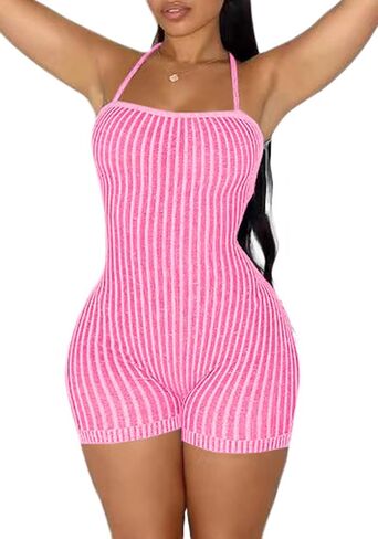 ecirod womens tie ظهر قطعة واحدة قصيرة شريط متماسكة الحللا الصيفية الدانتيل لأعلى عديمة bodycon romper romper in Kuwait