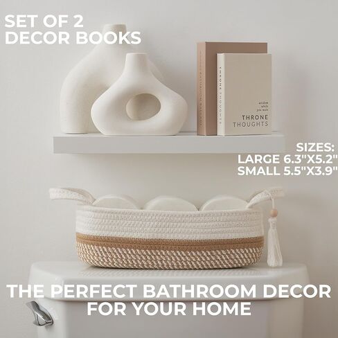 كتب ديكور الحمام الجميلة Kibaga - مجموعة من كتابين عصريين لرفك الحمام - ديكور مراحيض مضحكة وإكسسوارات لإضافة سحر وروح الدعابة إلى مساحتك in Kuwait