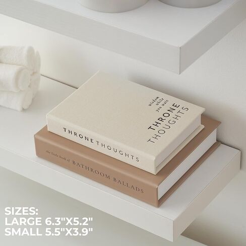 كتب ديكور الحمام الجميلة Kibaga - مجموعة من كتابين عصريين لرفك الحمام - ديكور مراحيض مضحكة وإكسسوارات لإضافة سحر وروح الدعابة إلى مساحتك in Kuwait