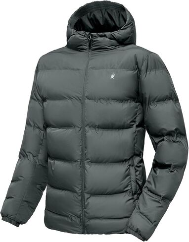 Little Donkey Andy Men's Puffer Jacket Warm Winter Coat with Hood Lightweight Insulated Quilted Jacketss for Snow Ski in Saudi Arabia