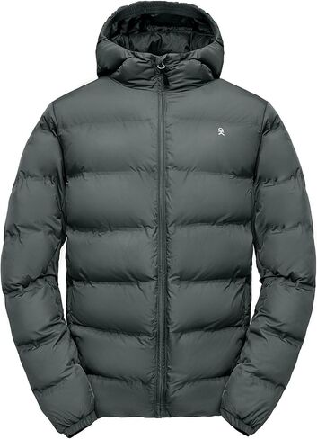 Little Donkey Andy Men's Puffer Jacket Warm Winter Coat with Hood Lightweight Insulated Quilted Jacketss for Snow Ski in Saudi Arabia