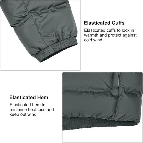 Little Donkey Andy Men's Puffer Jacket Warm Winter Coat with Hood Lightweight Insulated Quilted Jacketss for Snow Ski in Saudi Arabia