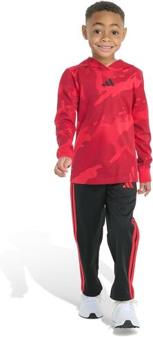 adidas Boys 2-piece Long Sleeve Hooded Halftone Camo Printed Cotton Tee & Pant Set in Saudi Arabia