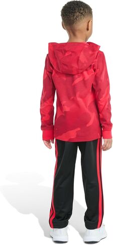 adidas Boys 2-piece Long Sleeve Hooded Halftone Camo Printed Cotton Tee & Pant Set in Saudi Arabia