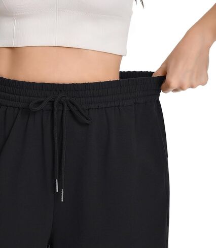 Womens Athletic Sweat Shorts Drawstring High Waisted Short Baggy Lounge Cotton Long Bermuda Shorts with Pockets in Kuwait