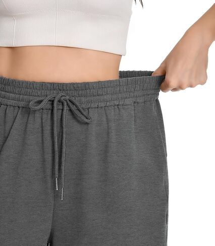 Womens Athletic Sweat Shorts Drawstring High Waisted Short Baggy Lounge Cotton Long Bermuda Shorts with Pockets in Kuwait