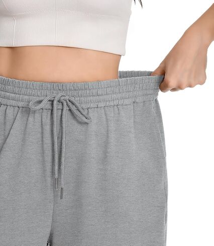 Womens Athletic Sweat Shorts Drawstring High Waisted Short Baggy Lounge Cotton Long Bermuda Shorts with Pockets in Kuwait
