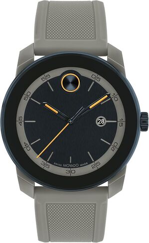 Movado Bold TR90 Ultra Modern Watch for Men and Women - Swiss Quartz 3H Movement, Leather Strap - Water Resistant 3ATM/30 Meters - Sporty Style Wristwatch for Everyone - 42mm in Kuwait