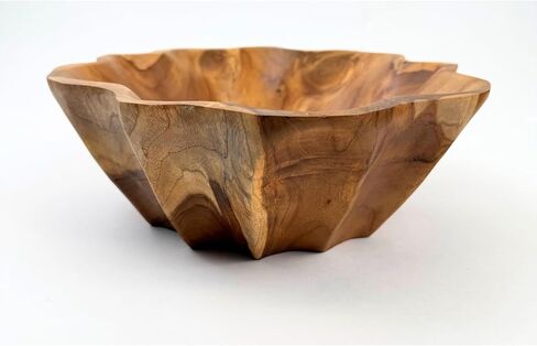 ANDALUCA Live Edge Decorative Teak Wood Bowl (Large) in Kuwait